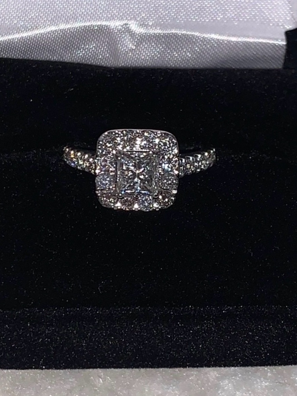 Halo Diamond Ring in White - Classic Sparkle - Picture 3 of 9
